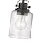 Z-Lite Kinsley 1 Light Flush Mount, Matte Black And Clear Seeded 340F1-MB - alternate 3